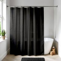 Rideau de douche peva 180x200cm - noir - Tendance