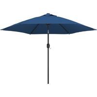 Ombrellone da esterno con palo in metallo 300 cm blu 020008279