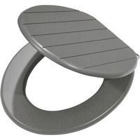 Tiger Baya Sedile per WC, Acciaio Inox, Grigio, 37,5 x 5 x 43 cm