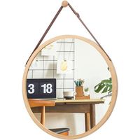 Miroir mural Ø45cm, Miroir Décoratif Miroir Maquillage Moderne Pour salle de bain, chambre à coucher, salon