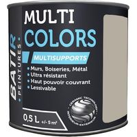 Peinture Batir Multi-supports Satin Soyeux 0,5 L Brun Hiver