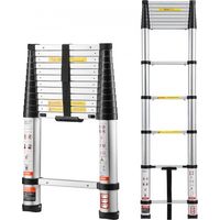 Échelle Télescopique Aluminium 3 8 m Pliable Multifonctionnelle