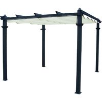 Gazebo Illinois 3x4 mt structure en aluminium et plateau en polyester pour jardin exte'rieur