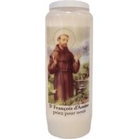 Bougie neuvaine Saint-François d'Assise