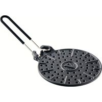 Victoria 39.837 Grille à Arepas Fonte Émaillée 20cm Induction sans PFOA Plancha de Cuisine Noir
