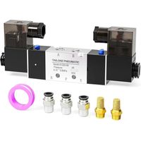 Électrovanne 4V220-08 DC12V 1/4"NPT à double bobine, à commande pilote, électrique 2