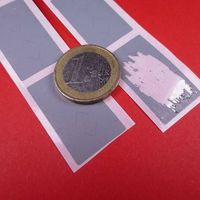 Label Scratch off/gratta e vinci colore silver su pvc adesivo rettangolare - Modello: Rettangolo - 10x20mm - Numero Pezzi: 100 pcs.