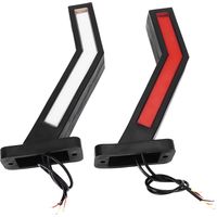 Set mit 2 wasserdichten LED-Seitenmarkierungsleuchten (IP67), universelle 12-24V-Blinker für Lkw, Anhänger und Yachten