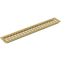 Lüftungsgitter Abluftgitter Möbelbeschlag 1000x100 mm Aluminium gold eloxiert