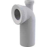 Alcadrain A90-90P50A Coude de raccordement pour WC à 90° avec connecteur, raccordement DN50