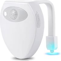 Lampe de Toilette Veilleuse LED Rechargeable 8 Couleurs pour WC Salle de Bain/Seau d'aisances/toilettes/Cabinet/Lavabo/Hôtels, Cafés