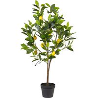Plante Artificielle Citronnier en Pot 105 cm Décoration Intérieur Plastique Lemon Tree