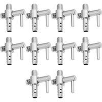 10 Stuks 4mm Aquarium Eenrichtings Luchtklep Distributeur Splitter Roestvrij Staal voor Luchtpomp Aquarium Viskom