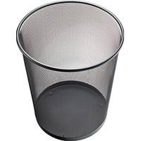 Helit the circle network H2518595 Cestino per la carta 15 l (Ø x A) 26.5 cm x 28 cm Metallo Nero 1 pz.