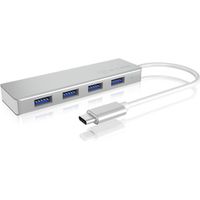 HUB ICY BOX USB-C 3.2 Gen 1 5Gbps Plata