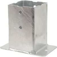 Simpson Strong Tie – Pied de poteau pour muret et bord de dalle 70 x 70 en acier S235JR galvanisé – Fixation centrée – PPJBM70