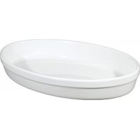 Pirofila da Forno Ovale Liscia in Porcellana Bianca 22 x 14 x 4,5 cm