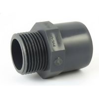 Adaptateur male / femelle ou male / male en PVC mixte à visser et à coller Ø A: 110mm Ø B: 125mm Ø C : 4''