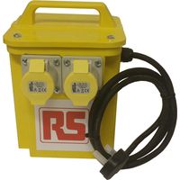 Rs Pro – Transformateur d'isolement portable 2.25kVA – Tension primaire 230V c.a. – Tension secondaire 110V (55V-0V-55V) – Courant 2 x 16A