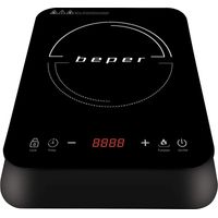 Beper BF.700 – Piastra a Induzione, Portatile con Superficie in Cristallo Antigraffio, Pannello Digitale, 10 Livelli di Potenza, 10 Temperature da 60° a 240°, Blocco Sicurezza, Spegnimento Automatico