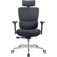 CLOUVOU Ergonomic Office Chair – MasterSeat – Gaming Chair for Adults – Quiet Wheels – Black – up to 150 kg