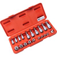 FAMEX Tools 10520 20 - Set di chiavi a bussola e chiavi Torx, 3/8-1/4 pollici, 20 pezzi