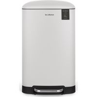 Les Collectors - Papelera de cocina con pedal de acero inoxidable n.º 728 blanco, capacidad 30L