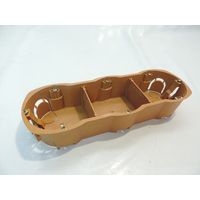 Boite d'encastrement triple placo 3 postes standard entraxe 71mm prof 40mm Ø 68mm marron SIB ADR P13971