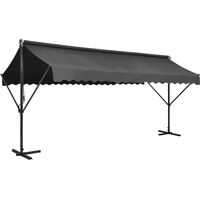 Auvent sur pied-Store banne 500 x 300 cm Anthracite