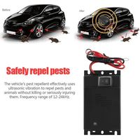 Fafeicy Répulsif anti-souris Le véhicule répulsif ultrasonique de rongeur de rat de voiture 12V chasse les souris de rongeur de