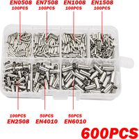 Kit de 600 cosses tubulaires nues à sertir rapide, connecteurs de jonction en boîte compacte
