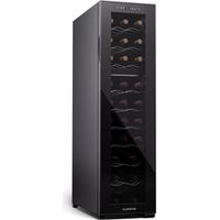Klarstein – Cave à vin de vieillissement 27 bouteilles – 2 zones de température 5-18 °C – Porte vitrée avec éclairage LED – Silencieuse 39 dB
