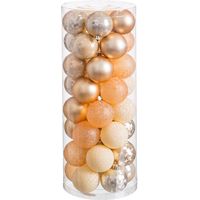 Bolas de Navidad - LOLAHOME - Pack de 40 - Plástico dorado - Ø 6 cm - 5 acabados variados