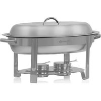 Mahlzeit chafing dish ovale in acciaio inox 5 litri Scaldavivande rotondo, contenitore termico