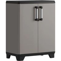 armadio basso keter "sistema new" in polipropilene grigio 68x39x90 cm
