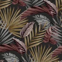 Vliestapete - Flow Schwarz/Rot/Braun - 10m x 52cm