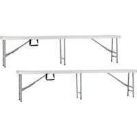 Confezione da 2 panche pieghevoli per catering 180x28x43cm Thinia Home