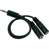 Doubleur jack stéréo - TNB - 3.5 mm - 20 cm - Noir - Pour 2 casques