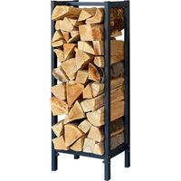 Metall Kaminholzregal Anthrazit 33x25x90cm Garten Kaminholzunterstand Kaminholzlager Stapelhilfe
