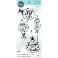 Sizzix Olivia Rose 665355-Palline di Natale Trasparenti, 4 Pezzi, Multicolore, Taglia unica