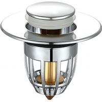 Universal Pop-Up Stainless Steel Basin Waste 34–40 mm with Integrated Filter – Ideal for Kitchen and Bathroom