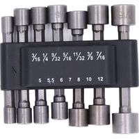 14Pcs/Set Power Nut Driver Drill Set Tool Steel 40CR Hex Shank Socket Adapter for DIY 1/4in