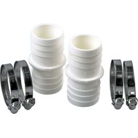Schlauchverbinder Ø 38mm, 2 er Pack inkl. 4 Schlauchklemmen