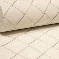 Graham & Brown White Basket Weave Effect Criss Cross Vinyl Wallpaper