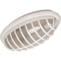 Plafoniera esterna industriale ovale bianca E27 IP54