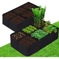 Paquet de 2 lits de jardin surélevés en tissu, sacs de lit de culture de plantes de jardin, lits surélevés de jardinière respirants, 120x60x30cm