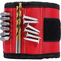 Magnetic Wristband For Attaching Tools.The High Quality Wristband Contains 15 Powerful Micro-Magnets For Attaching Screws, Bolts And Other Small Tools-Father's Day Gift