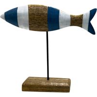 Blauer Fisch als dekorative Tischfigur, maritimes Dekor, ideal für Zuhause, Büro und als Geschenk