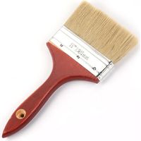 Rouge 5 Pouces Pinceaux Peinture Pinceau Plat Pinceaux Peinture Mur Pinceau En Soie Pour Vitrifier Ou Vernir Pinceau Large Peinture Pinceau Plat
