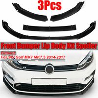 3 stücke Auto Frontlippe Kinn Stoßstange Spoiler Splitter Körper Abnehmbare Kit Für VW Golf MK7 MK7.5 2014 2015 2016 2017 (3 Farben) Fantablau